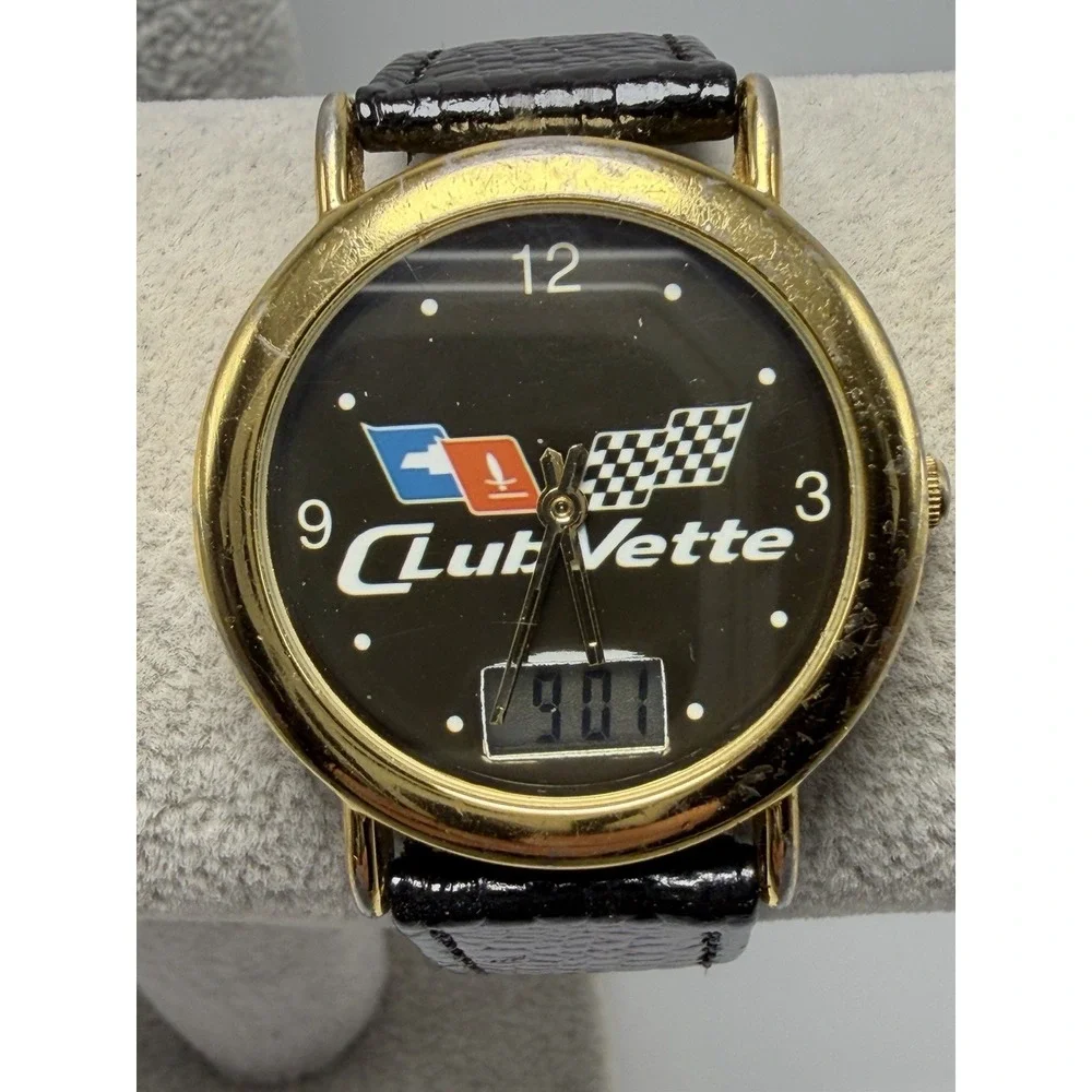 Club Vette Chevy Corvette Image Mens Digital Watch‎ New Battery 34MM 7.75